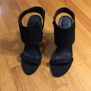 black block heel booties